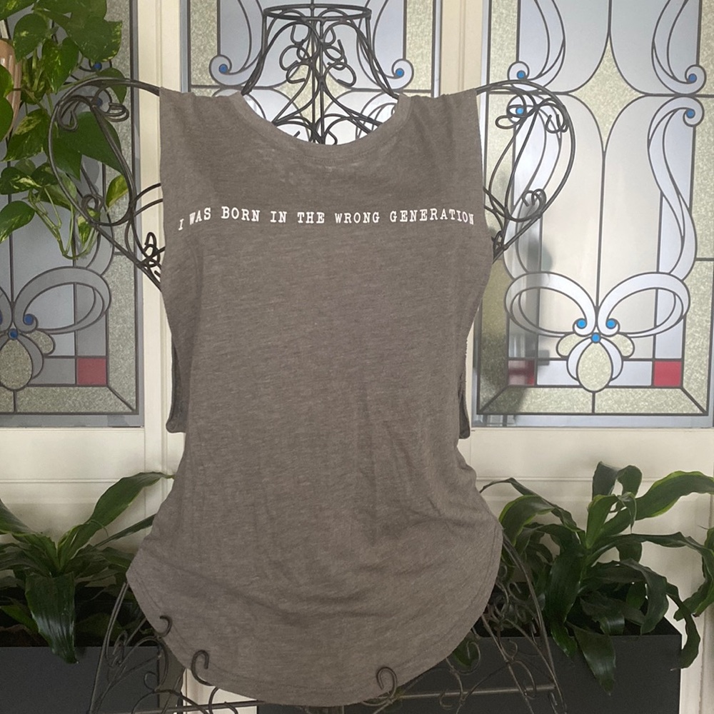 Garage- “I was born in the wrong generation” extra small thin top